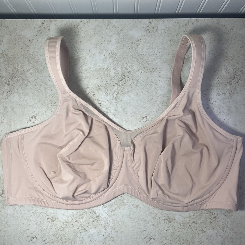HSIA Full Coverage Minimizer Bra Nude Beige Underwire Unlined Plus Size 42DD EUC
